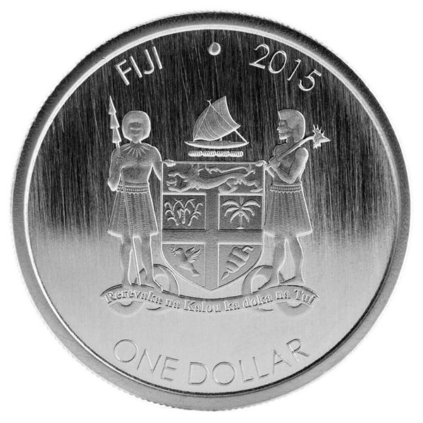 2015 Fiji Iguana Silver Coin 999 Silver 1oz