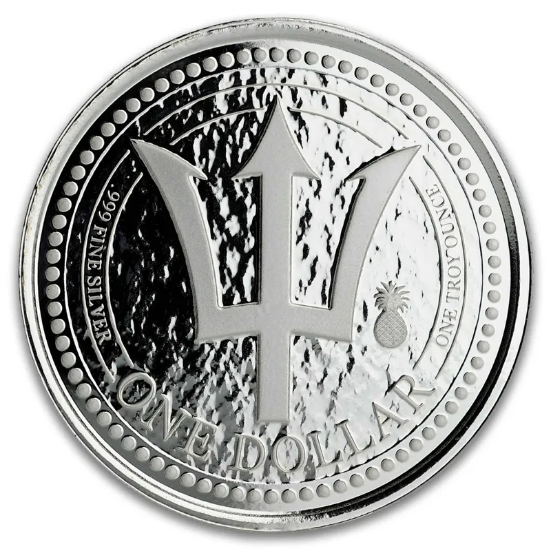 Barbados Trident Silver - 1 oz Silver Coin