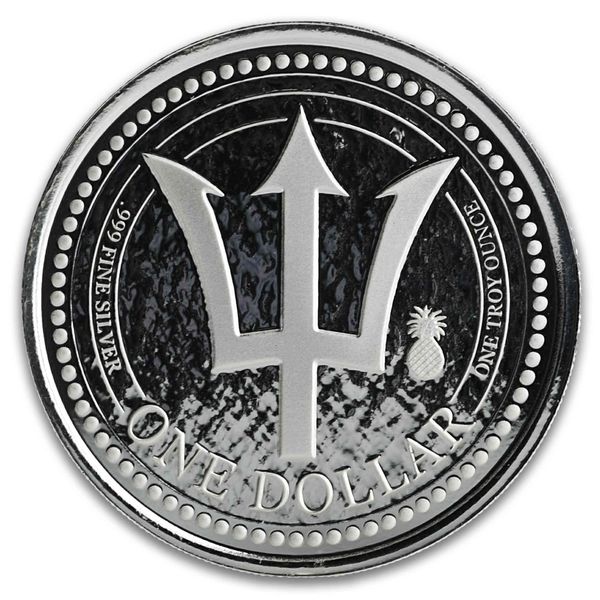 Barbados Trident Silver - 1 oz Silver Coin