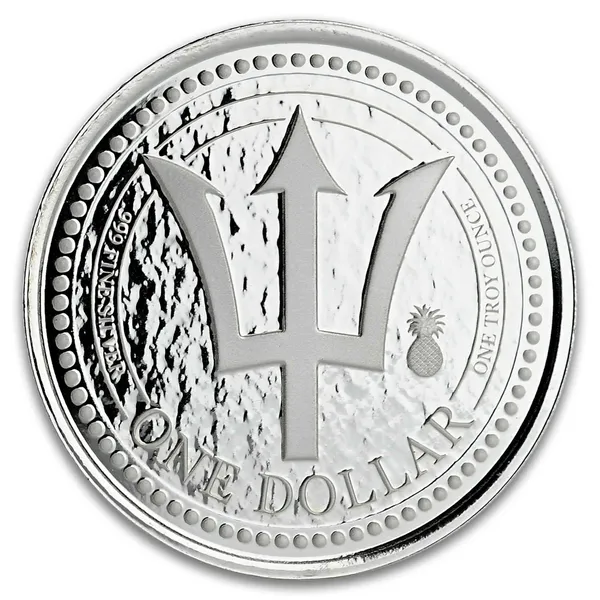 Barbados Trident Silver - 1 oz Silver Coin