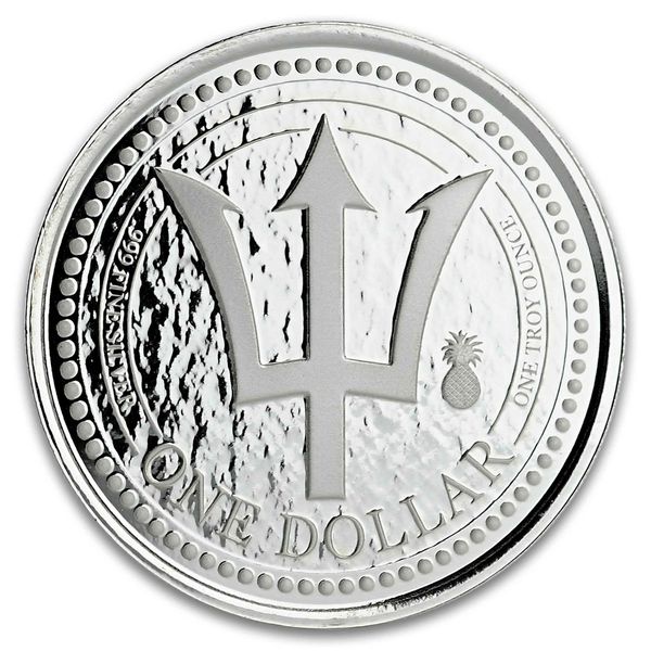 Barbados Trident Silver - 1 oz Silver Coin