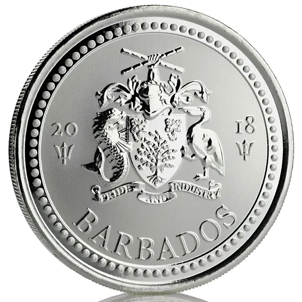 Barbados Trident Silver - 1 oz Silver Coin