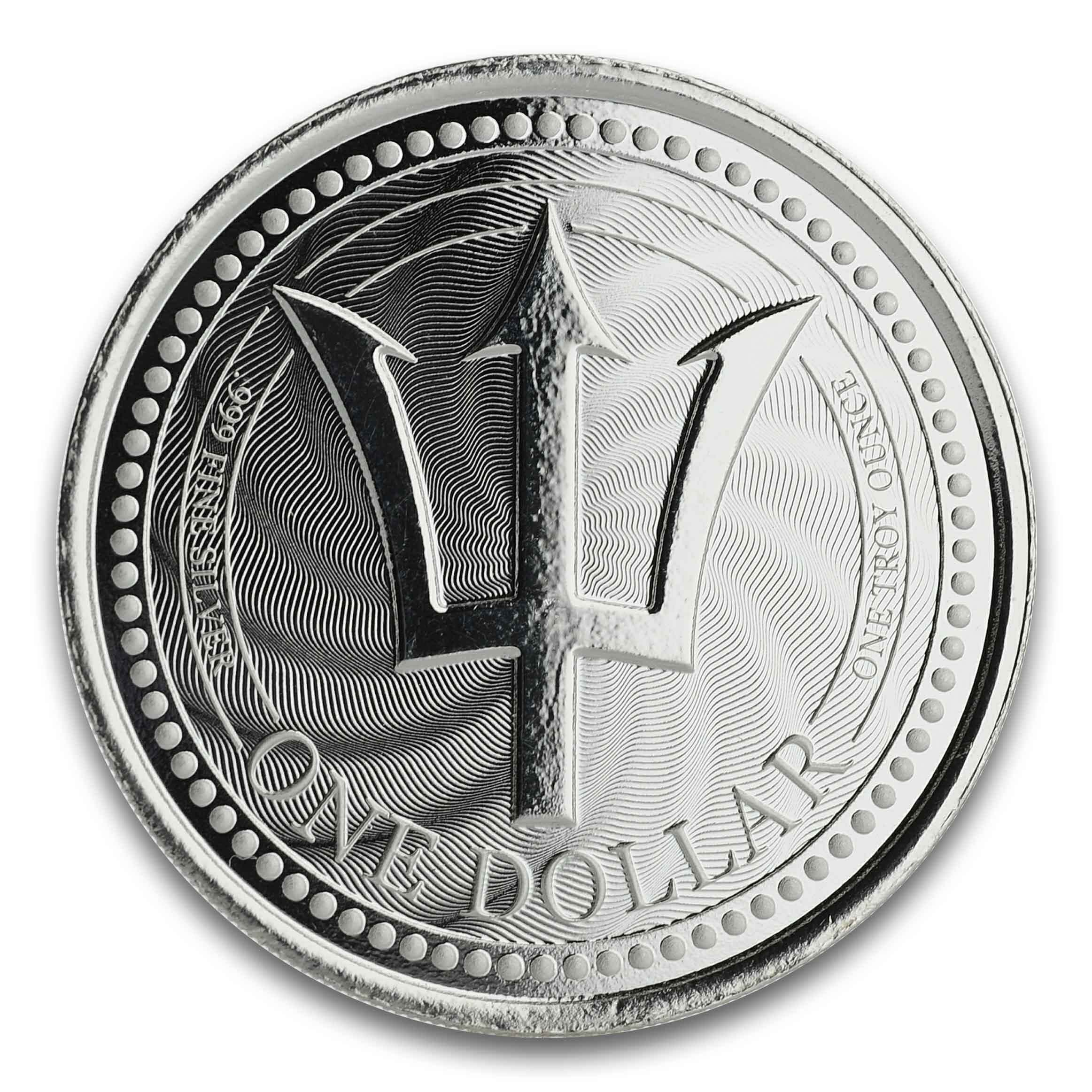 Barbados Trident Silver - 1 oz Silver Coin