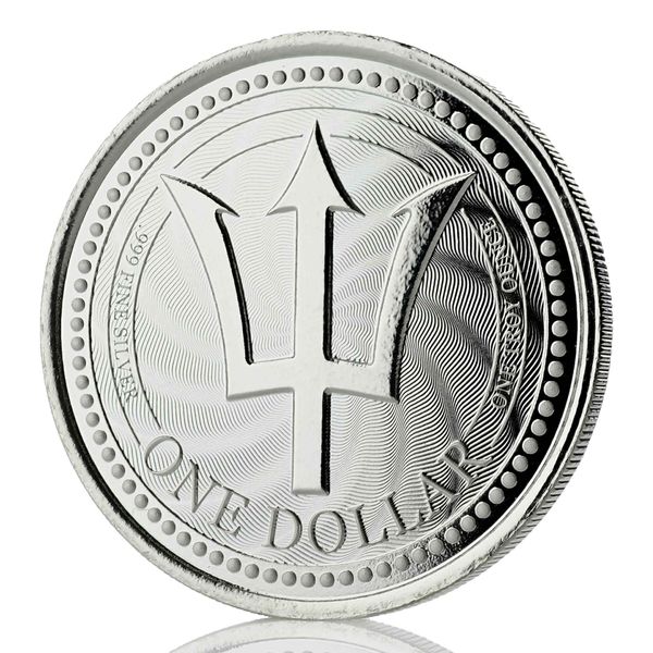 2019 Barbados Trident Silver - 1 oz Silver Coin