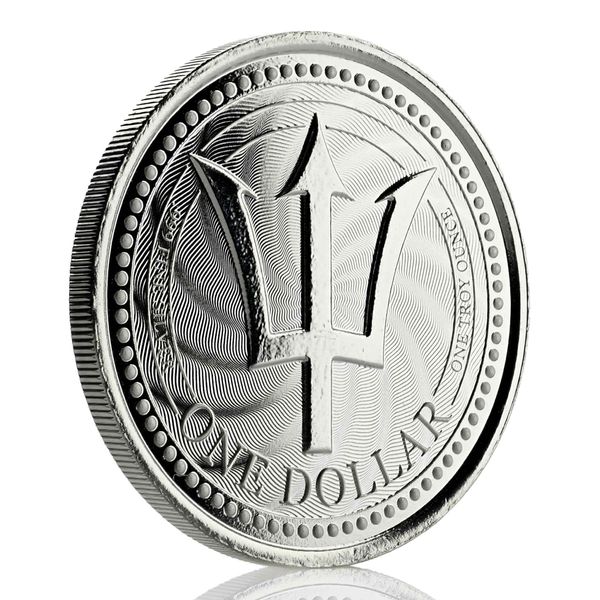 2019 Barbados Trident Silver - 1 oz Silver Coin