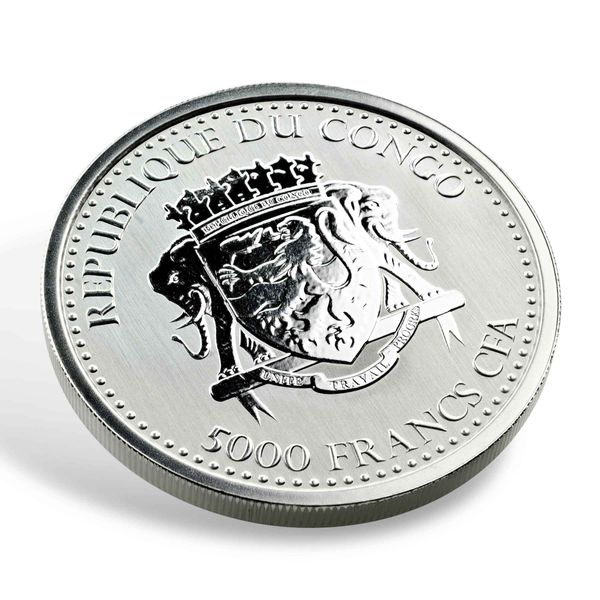 2020 Congo Gorilla 1 oz Silver Coin