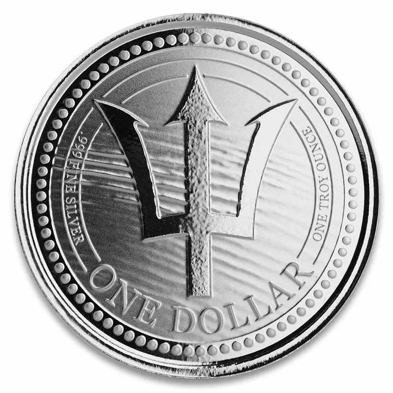 2020 Barbados Trident Silver - 1 Oz Silver Coin