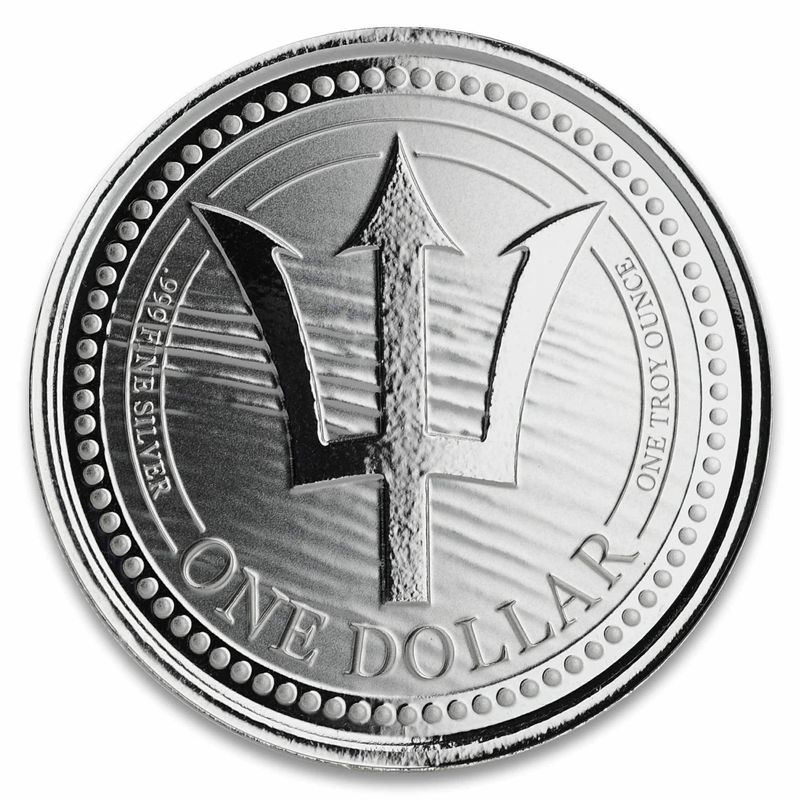 2020 Barbados Trident Silver - 1 Oz Silver Coin