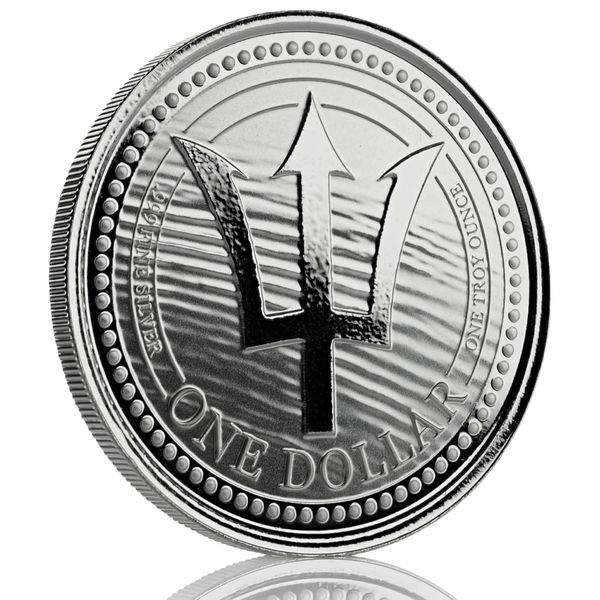 2020 Barbados Trident Silver - 1 Oz Silver Coin