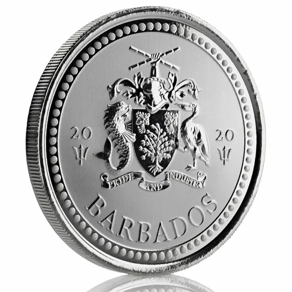 2020 Barbados Trident Silver - 1 Oz Silver Coin