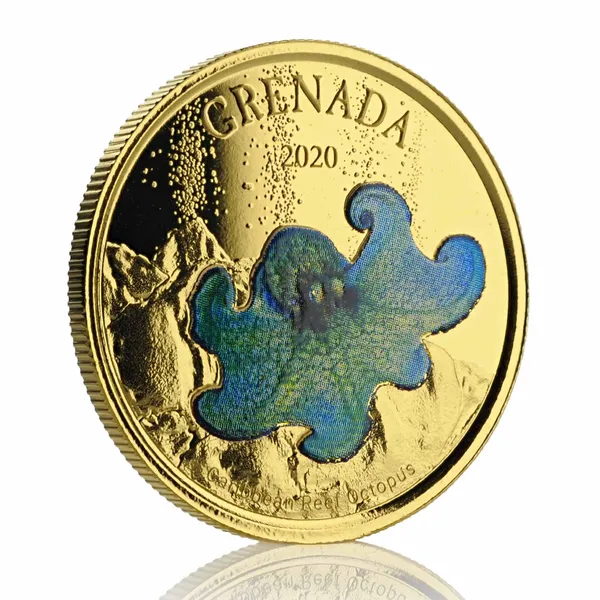 2020 Ec8 Dominica "hummingbird" 1 Oz Gold Color Coin (copy)