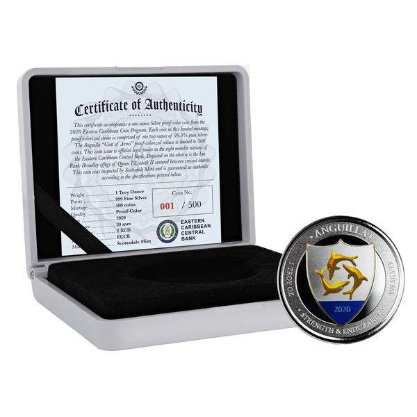 2020 Ec8 St. Lucia "whiptail Lizard" 1 Oz Silver Color Coin (copy)