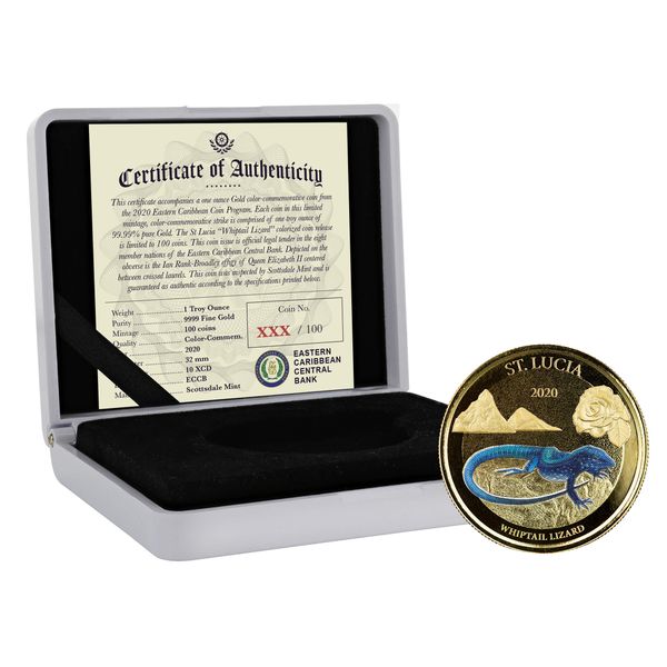 2020 Ec8 St Vincent & The Grenadines "pax Et Justitia" 1 Oz Gold Color Coin (copy)