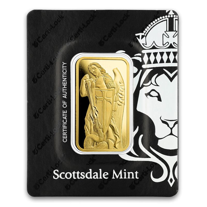 Archangel Michael 1 Oz .9999 Gold Bar