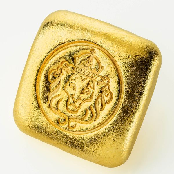 Scottsdale Lion Gold 1 Oz .9999 Gold Cast Bar