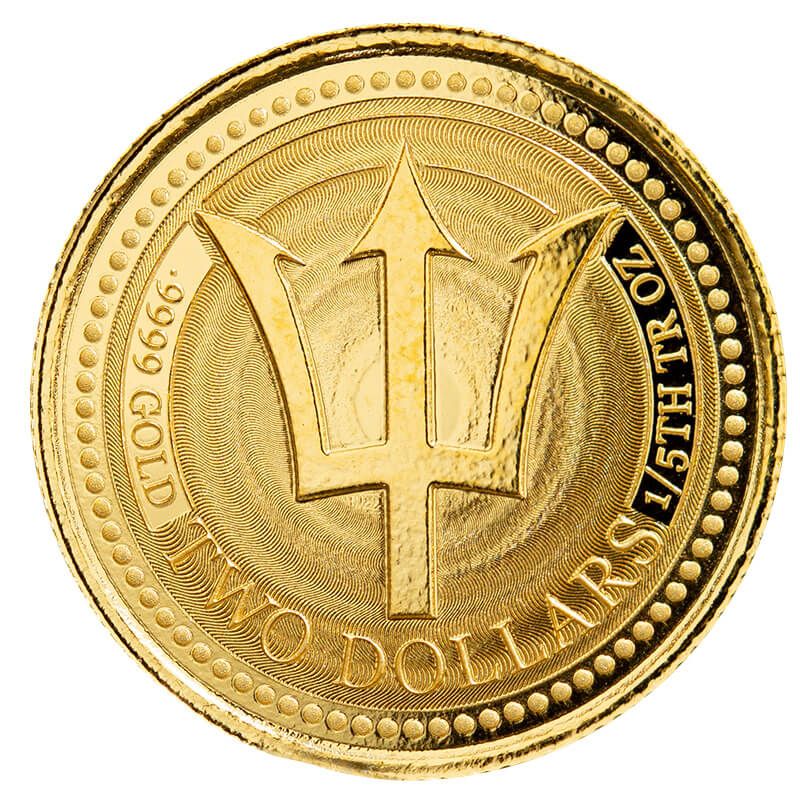 2017 Barbados Trident 1/5 Oz Gold Coin (copy)