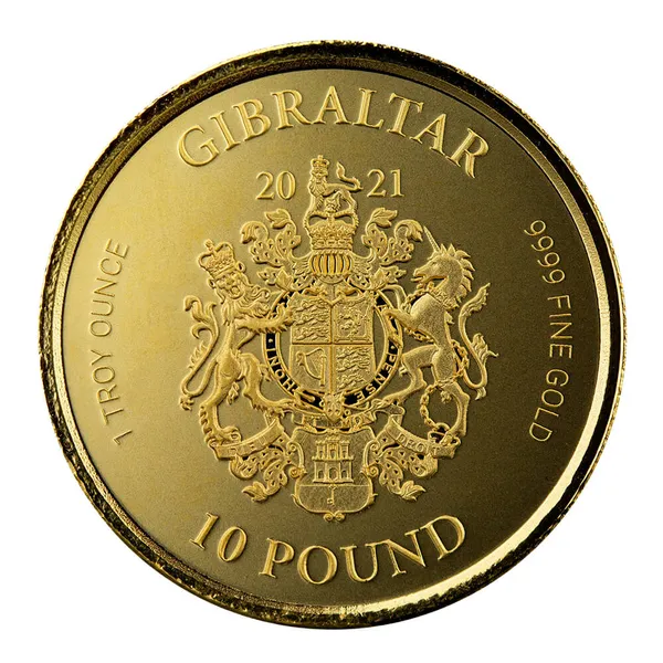 2021 Gibraltar Lady Justice 1 Oz Gold Coin