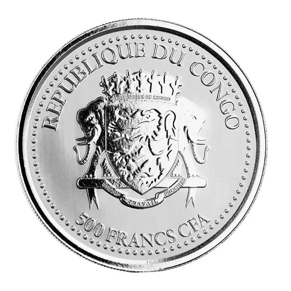 2021 Congo Gorilla 1 Oz Silver Coin 5