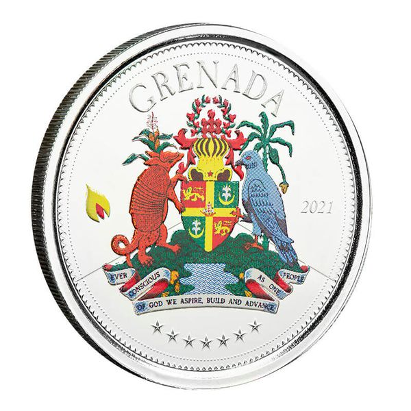 2021 Ec8 Grenada 1 Oz Silver Color 1