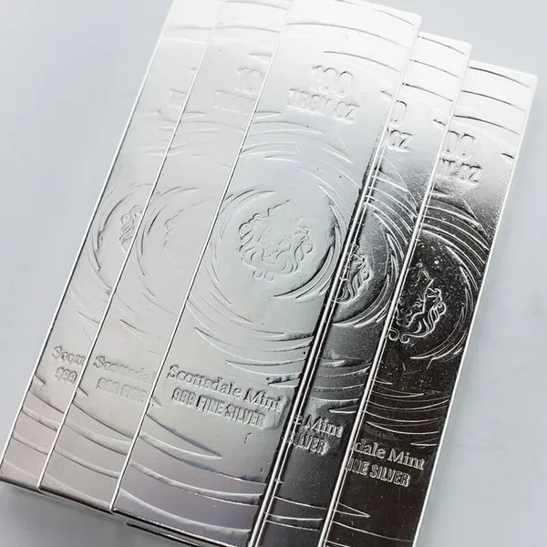 100 Oz Long Cast Silver Bar