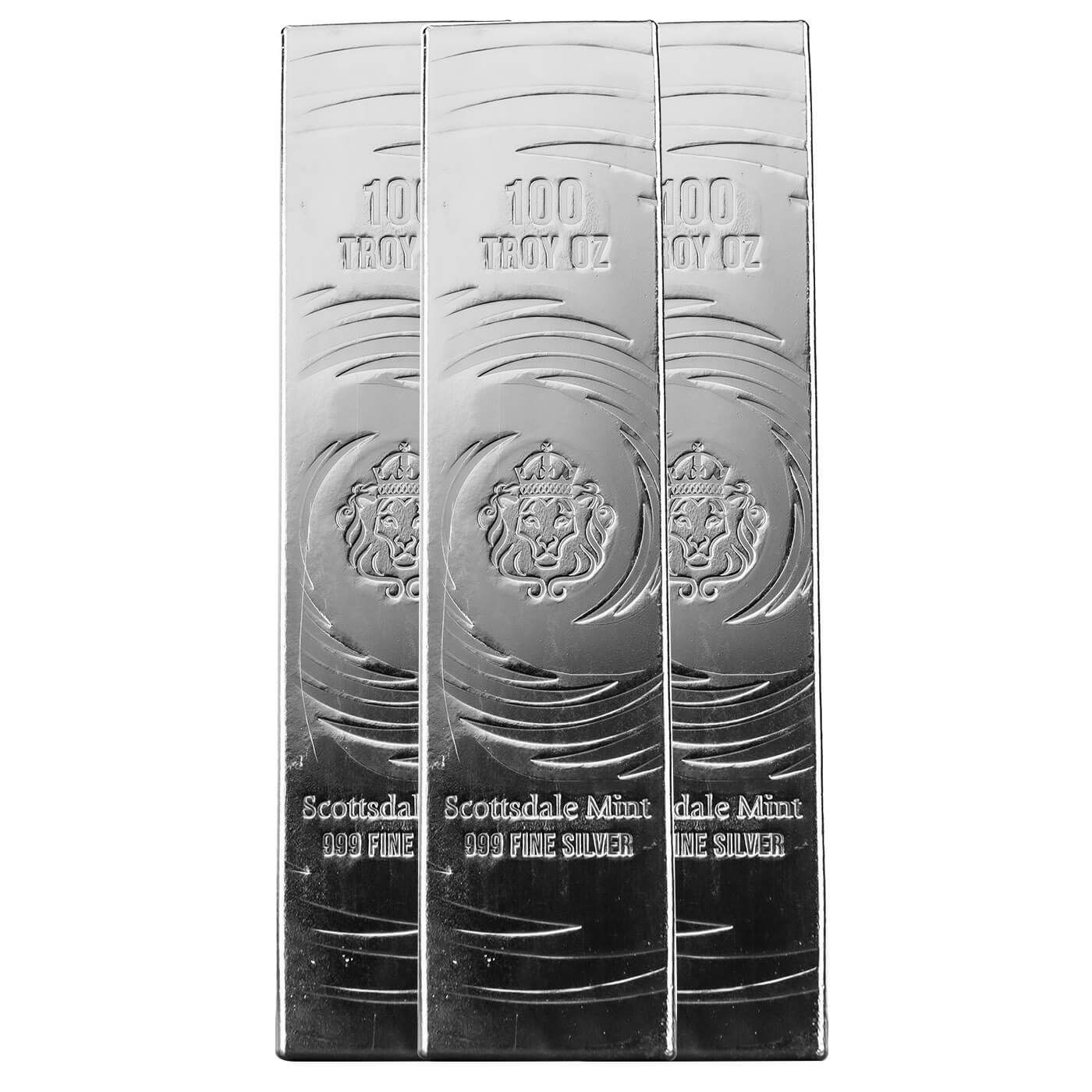 100 Oz Scottsdale Long Cast Silver Bar