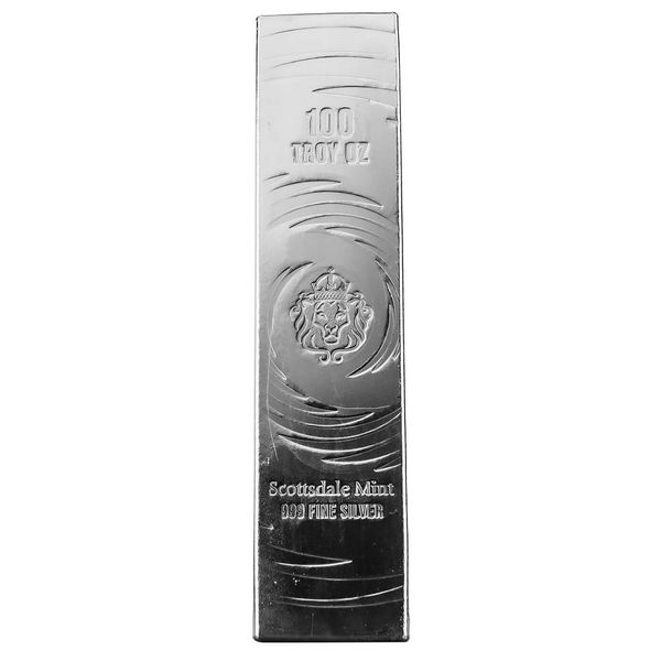 100 Oz Long Cast Silver Bar