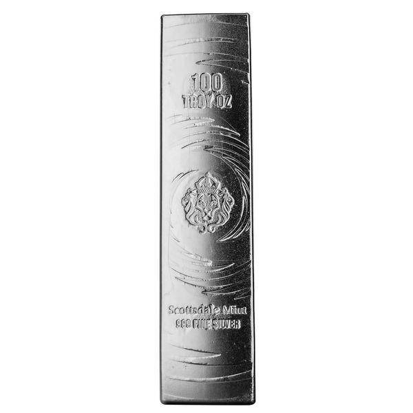 100 Oz Long Cast Silver Bar