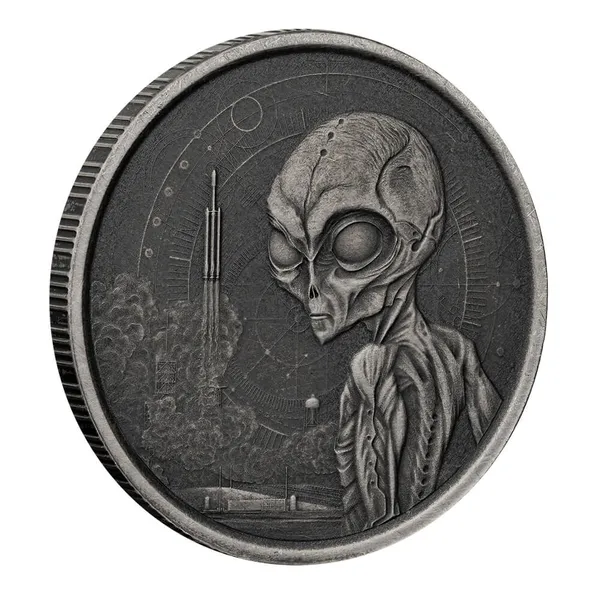 2021 Ghana Alien 1 Oz Silver Coin Bu (copy)