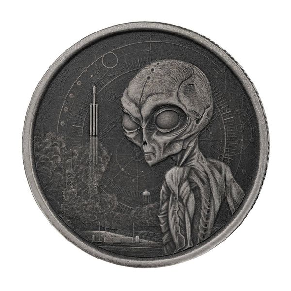 2021 Ghana Alien 1 Oz Silver Coin Bu (copy)
