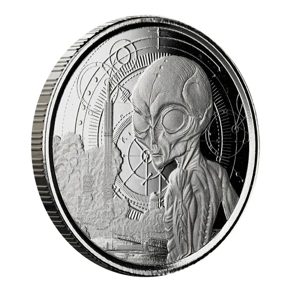 2021 Ghana Alien 1 Oz Silver Coin Bu (copy)