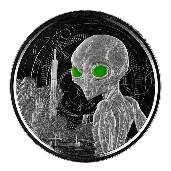 2021 Ghana Alien 1 Oz Silver Coin Bu (copy)