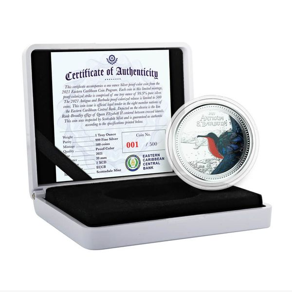 2021 Ec8 Case Coin Antigua Silver Color
