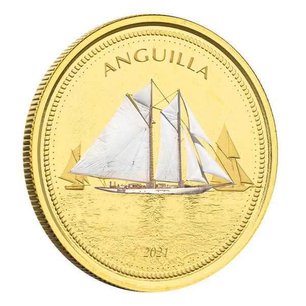 2021 Scottsdale Mint Ec8 Anguilla 01 Gold Color