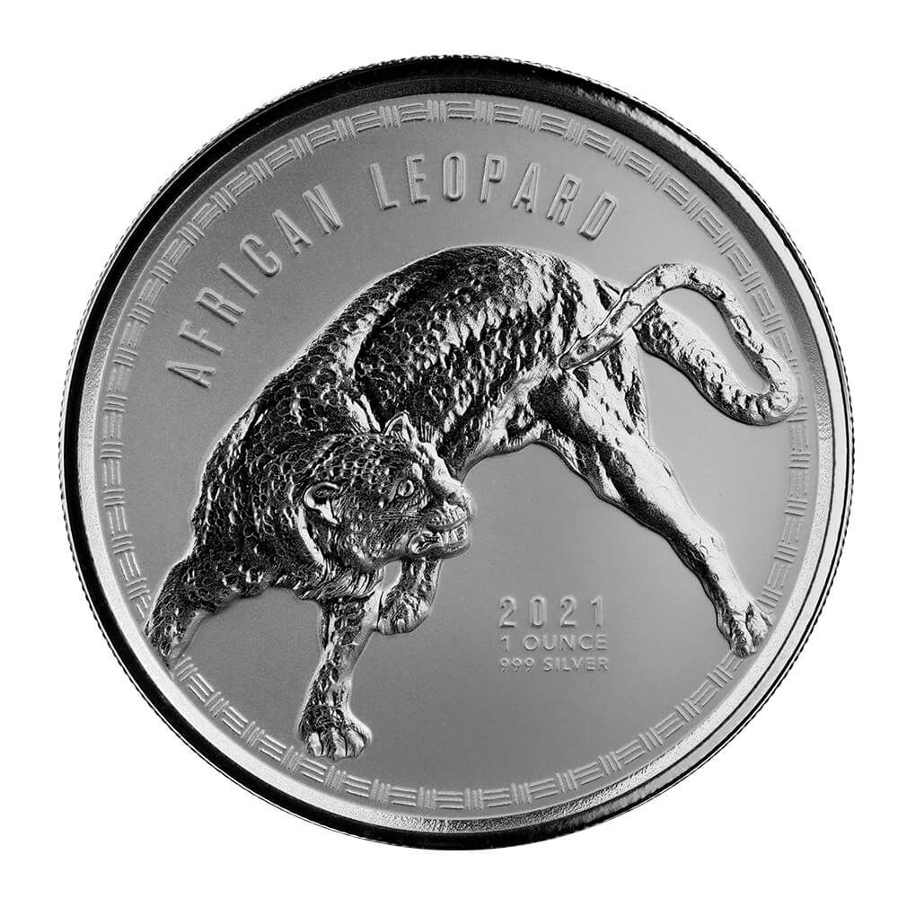 2021 Scottsdale Mint Ghana Leopard 1 Oz Silver Bu 01