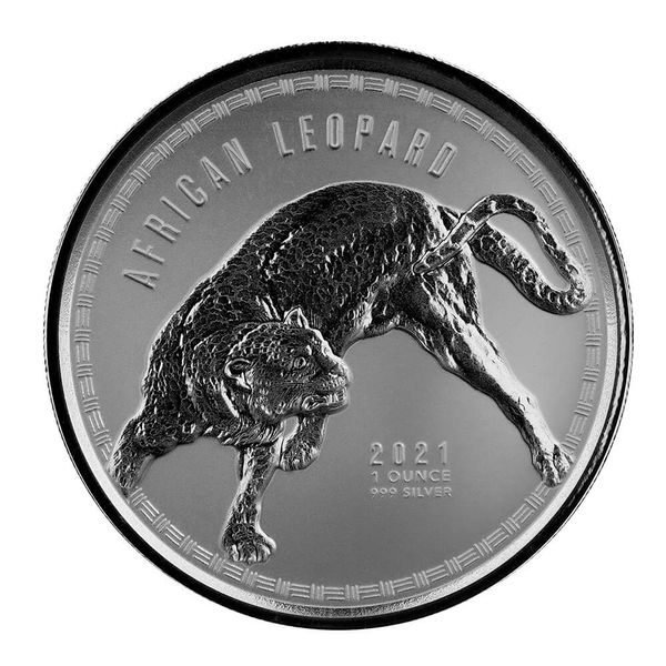 2021 Scottsdale Mint Ghana Leopard 1 Oz Silver Bu 02