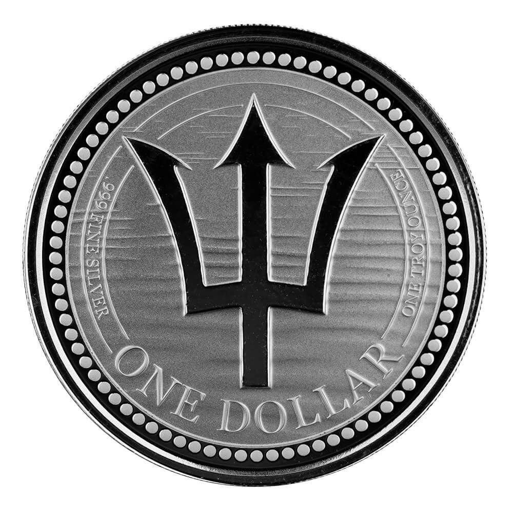 2022 Barbados Trident 1 Oz Silver Coin 04