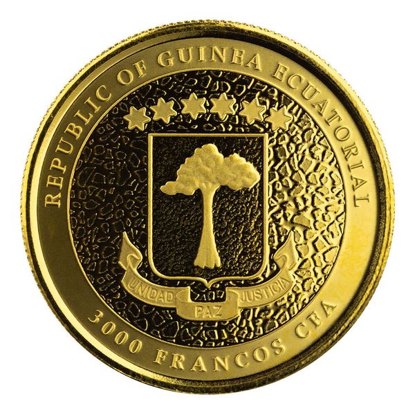 2021 Scottsdale Mint Guinea Giraffe 1 oz Gold Coin Legal Tender in Equatorial Guinea