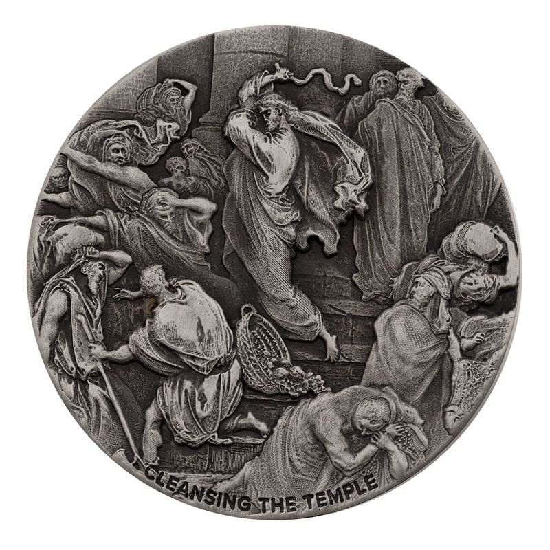2022 Biblical Series Cleansing The Temple 2 oz Silver Coin 01