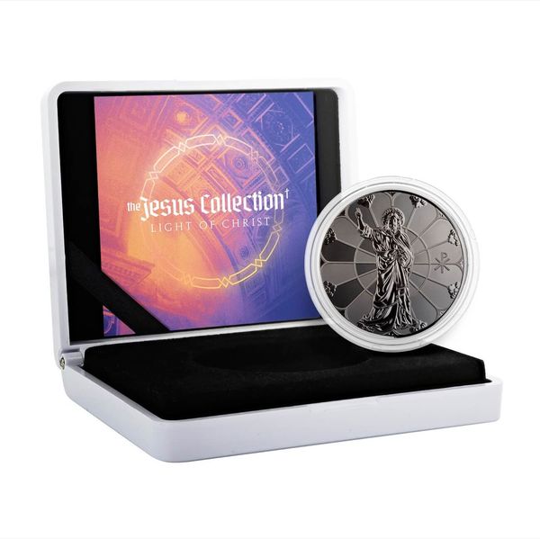 2022 Samoa Jesus Collection 1 Oz Rhodium Plated Silver Coin Case 2