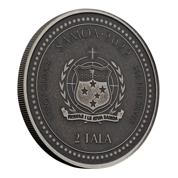 2022 Samoa Jesus Collection Christ The Light 1 Oz 999 Fine Silver Antique Coin 01