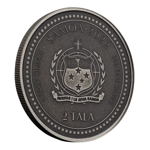2022 Samoa Jesus Collection Christ The Light 1 Oz 999 Fine Silver Antique Coin 01