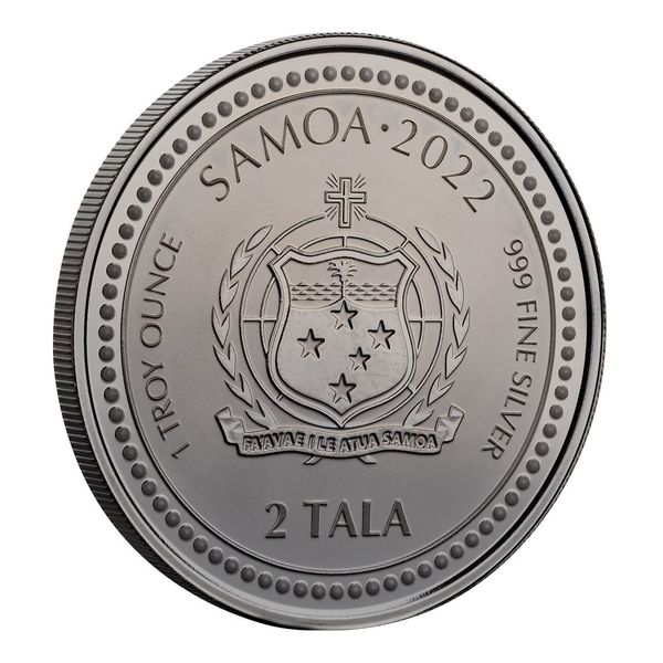 2022 Samoa Jesus Collection Christ The Light 1 Oz 999 Fine Silver Rhodium Coin 01