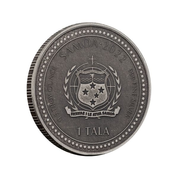 2022 Samoa Jesus Collection Christ The Light Half Oz 999 Fine Silver Antique Coin 1