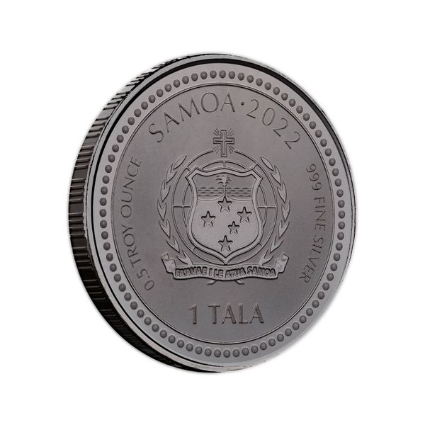 2022 Samoa Jesus Collection Christ The Light Half Oz 999 Fine Silver With Black Rhodium Plating Coin 1