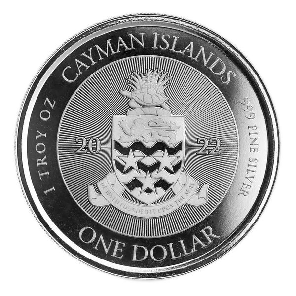 2022 Cayman Islands CIMA 1 Troy oz Silver Coin 25th Anniversary Monetary Authority 03
