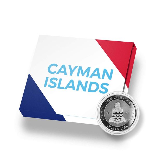2022 Cayman Islands CIMA 1 Troy oz Silver Coin 25th Anniversary Monetary Authority 03