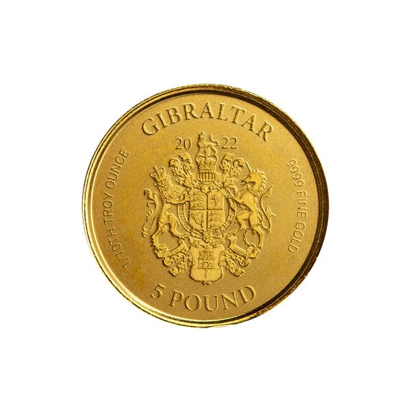 2022 Gibraltar Lady Justice Tenth Ounce Gold Bu Coin 02