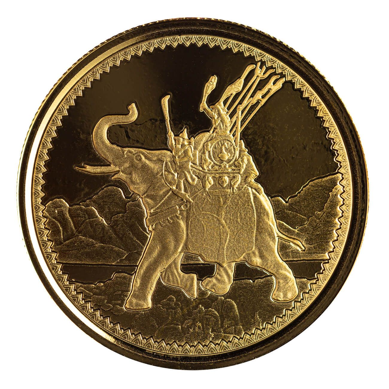 2022 Gibraltar War Elephant 1 Oz Gold Proof Coin 04