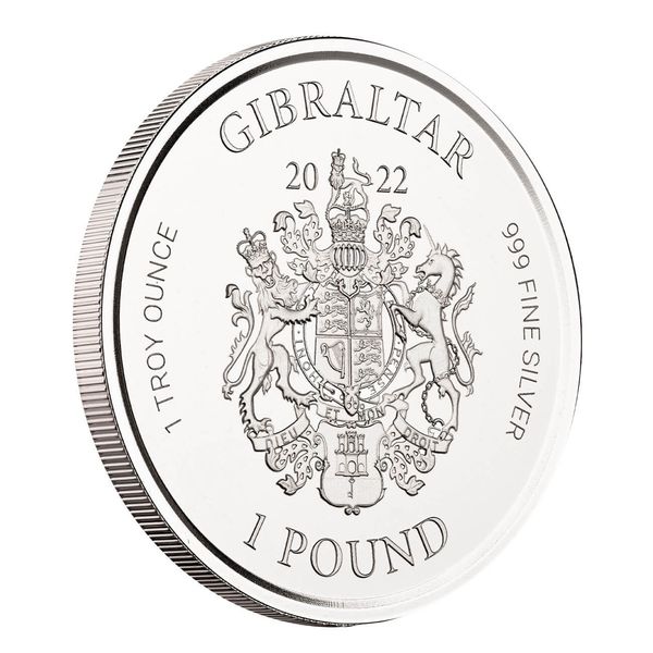 2022 Gibraltar War Elephant 1 Oz Silver Bu Coin 01