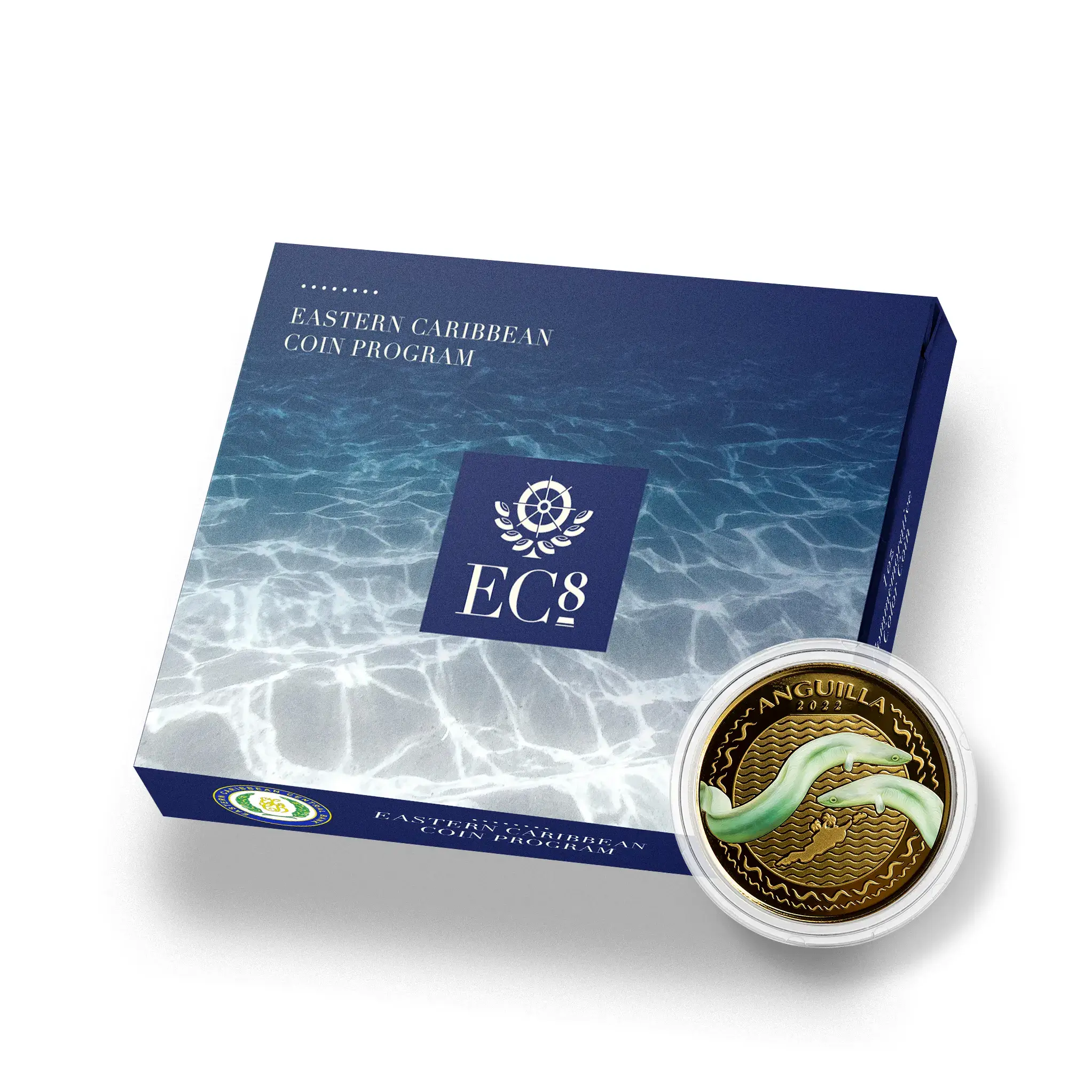 2022 Ec8 Anguilla 1 Oz Gold Coin Box